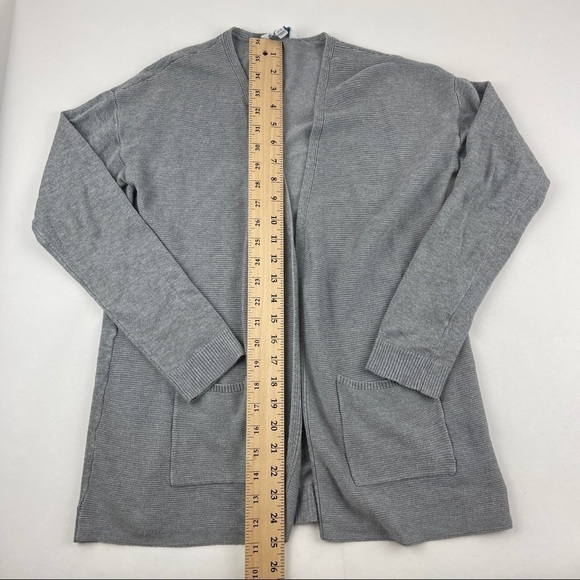 Time And Tru Cardigan Wrap Sweater Womens Small 4-6 Gray Long Sleeve - Picture 5 of 7